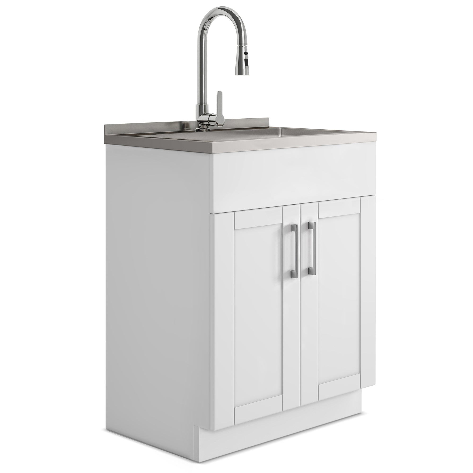 simpli home All-In-One 28-inch Laundry Utility Sink and Cabinet