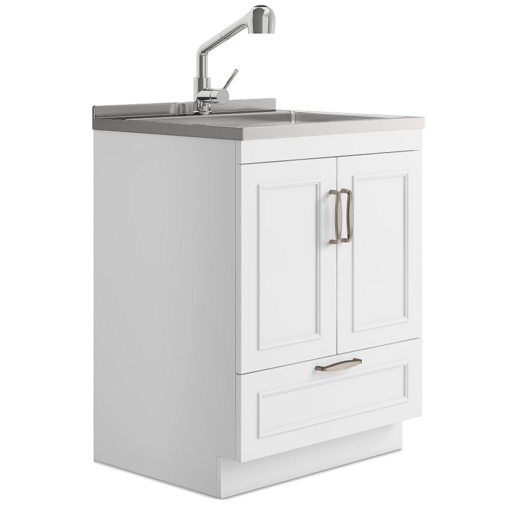 simpli home All-In-One 28 inch Laundry Utility Sink and Cabinet