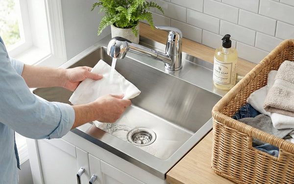 Simpli Home All-In-One 28-inch Laundry Utility Sink And Cabinet