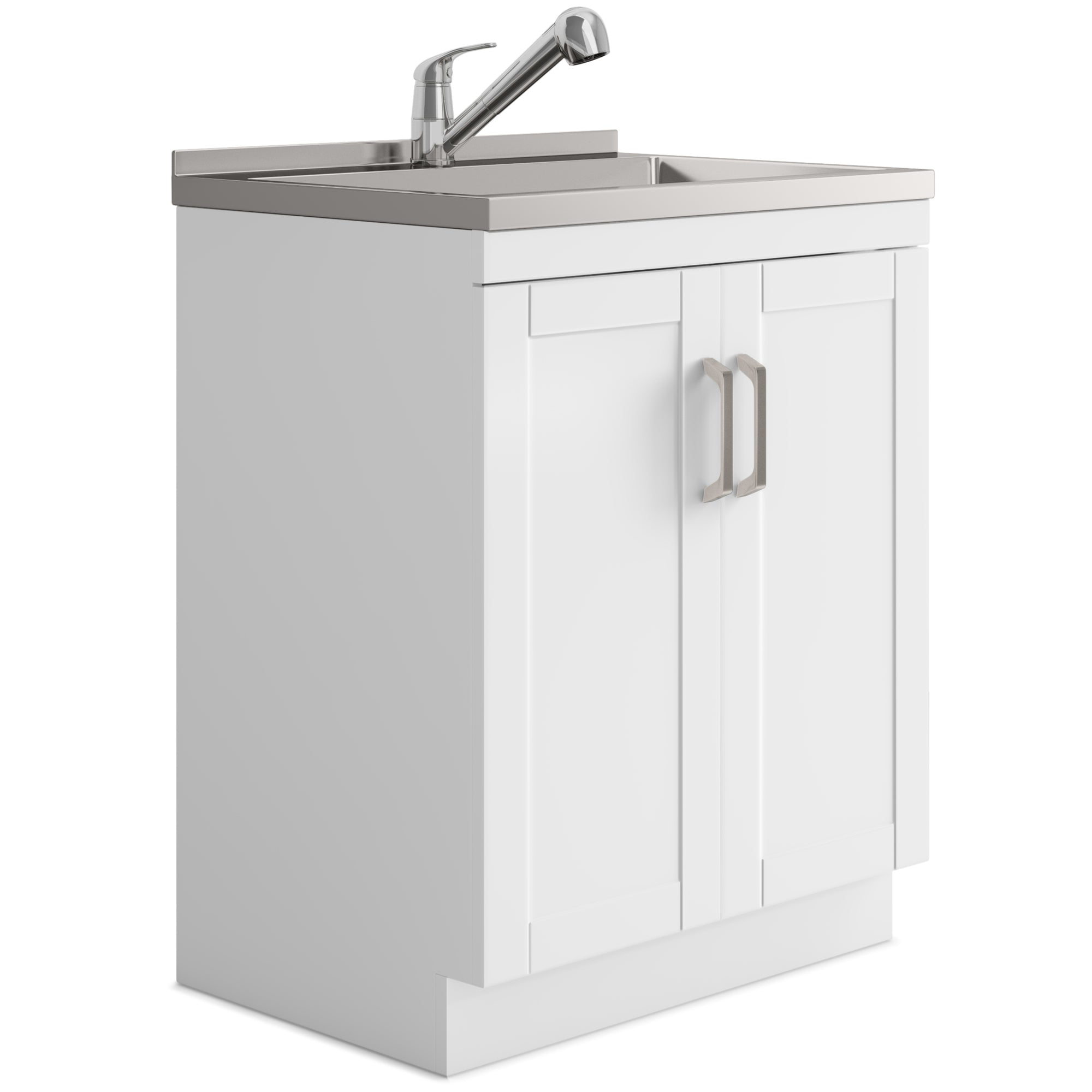 simpli home All-In-One 28-inch Laundry Utility Sink and Cabinet