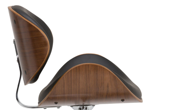 Simpli Home Bentwood Adjustable Swivel Bar Stool In Vegan Leather