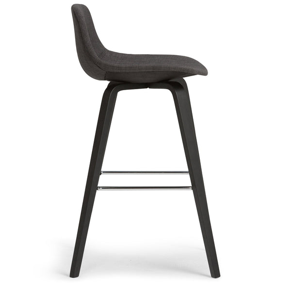 Simpli Home Bentwood Counter Height Stool (Set Of 2) In Black Leg Color