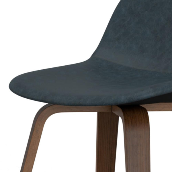 Simpli Home Bentwood Counter Height Stool (Set Of 2) In Distressed Blue