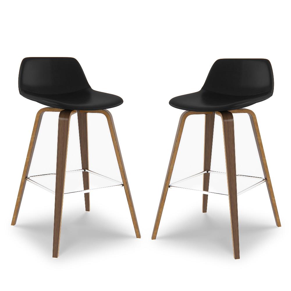 simpli home Bentwood Counter Height Stool (Set of 2) in Natural Leg Color