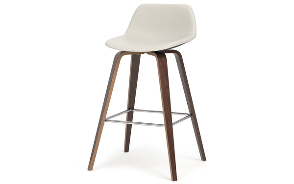 Simpli Home Bentwood Counter Height Stool (Set Of 2) In Walnut Leg Color