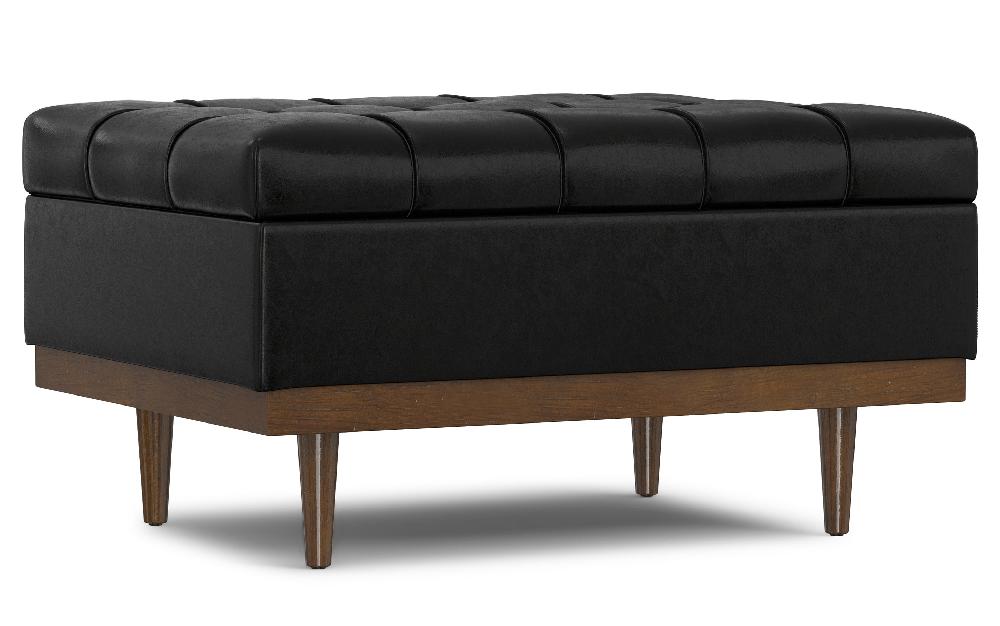 simpli home Coffee Table Storage Ottoman in Distressed Vegan Leather