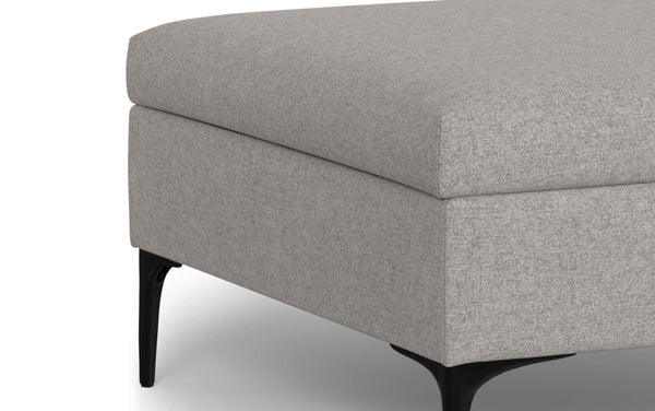 Simpli Home Coffee Table Storage Ottoman With Lift Up Lid In Linen