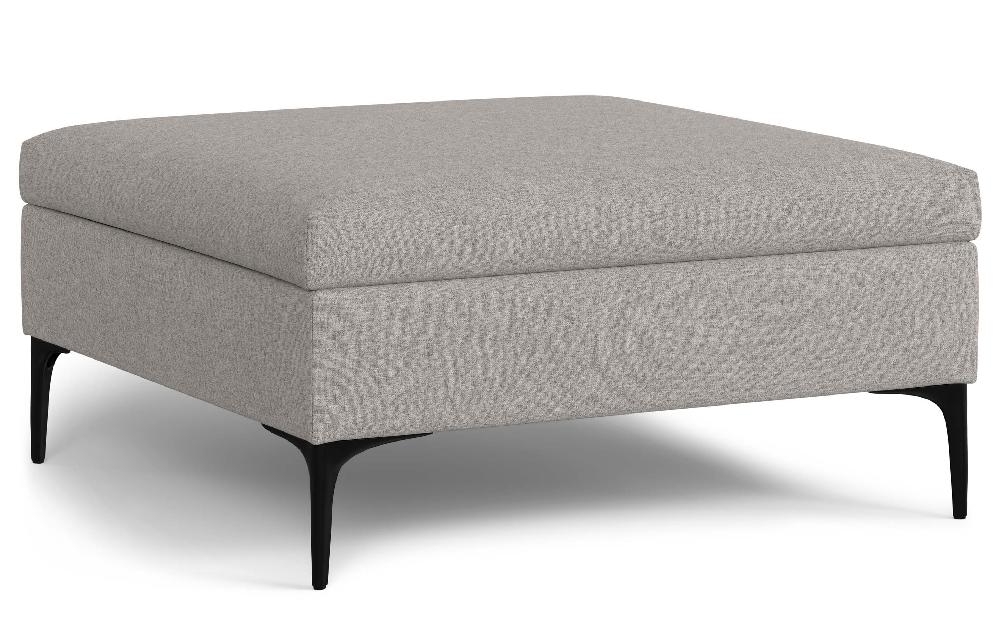 simpli home Coffee Table Storage Ottoman with Lift Up Lid in Linen