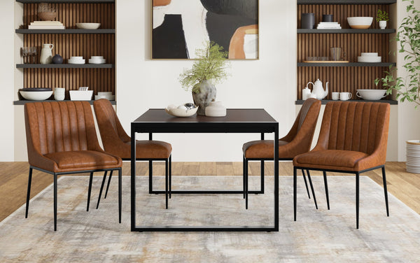 Simpli Home Dining Chair (Set Of 2) In Distressed Vegan Leather