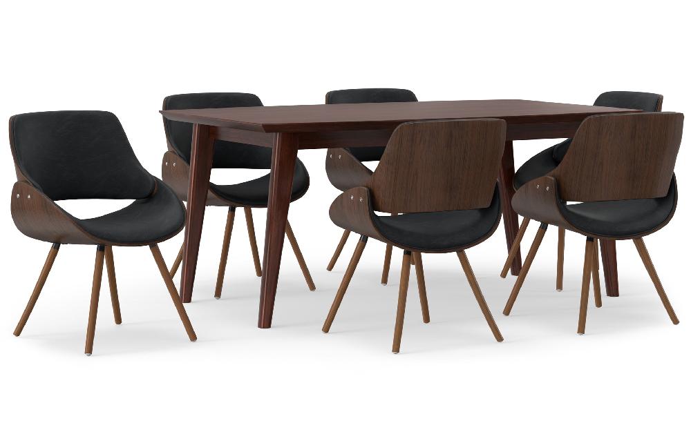 simpli home / Draper 7-Piece Dining Set with Wood Back Chair