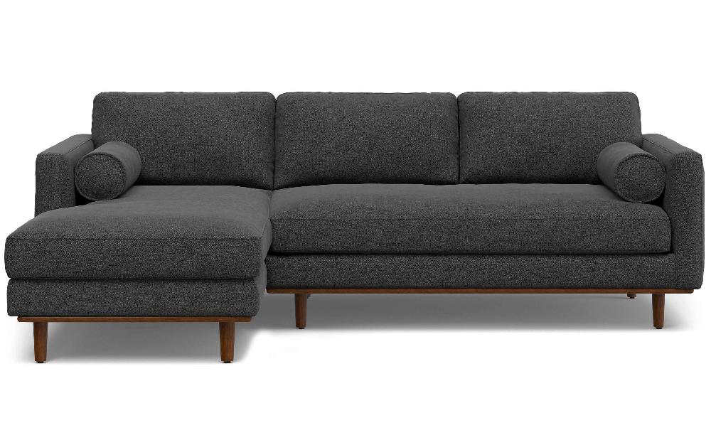 simpli home Left Sectional Sofa in Woven-Blend Fabric