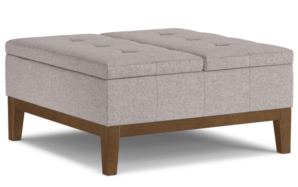 Simpli Home Lift Top Coffee Table Storage Ottoman In Linen