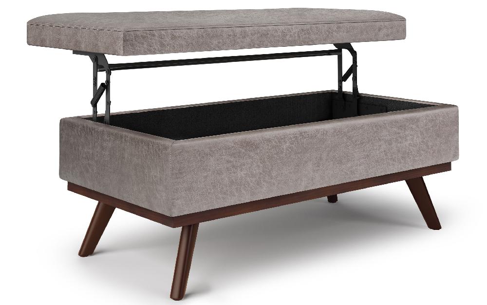 simpli home Lift Top Large Coffee Table Storage Ottoman