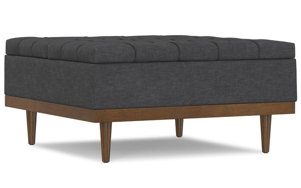 Simpli Home Lift Top Table Storage Ottoman In Linen