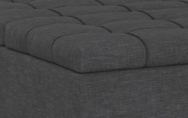 Simpli Home Lift Top Table Storage Ottoman In Linen