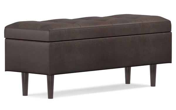 Simpli Home Mid Century Rectangular Storage Ottoman