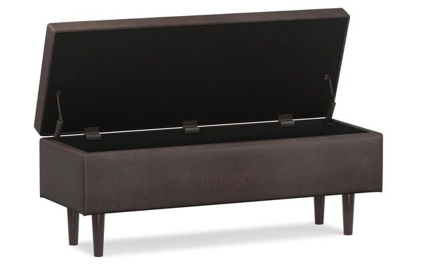 Simpli Home Mid Century Rectangular Storage Ottoman