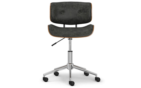 Simpli Home Office Chair In Distressed Vegan Leather