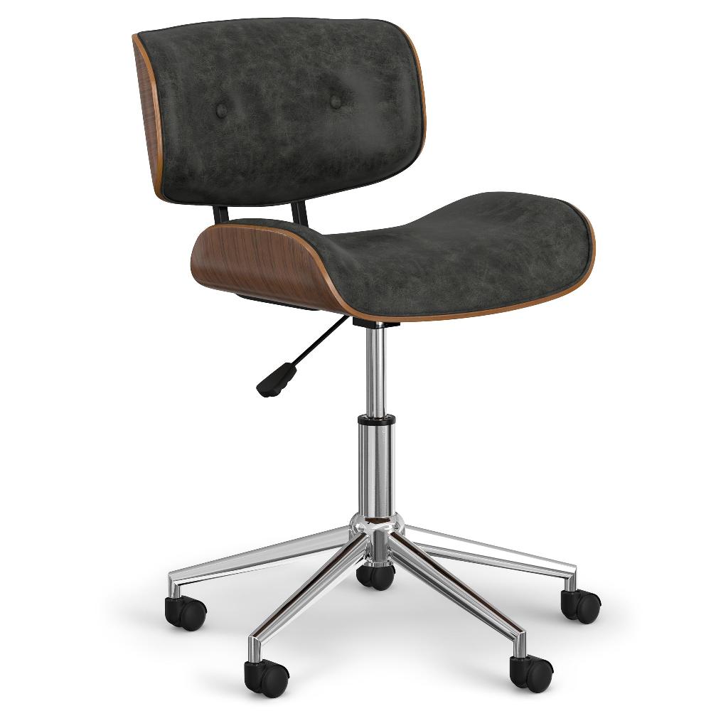 simpli home Office Chair in Distressed Vegan Leather