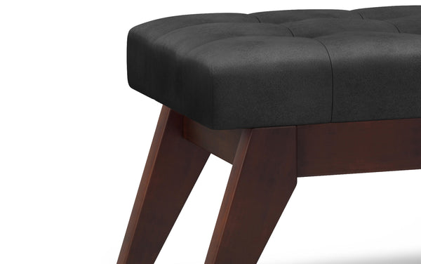 Simpli Home Ottoman Bench In Distressed Vegan Leather