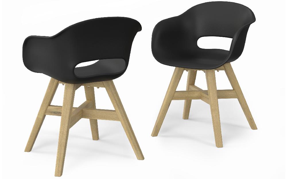 simpli home Outdoor Dining Chair in Recycled Plastic (Set of 2)