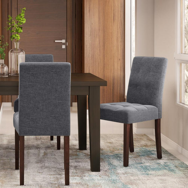 Simpli Home Parson Dining Chair (Set Of 2) In Linen Style Fabric