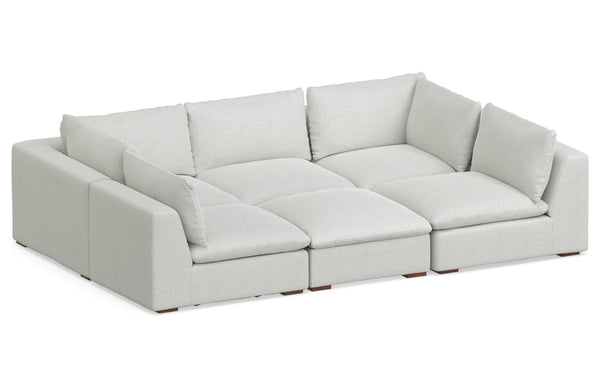 Simpli Home Pit Sectional Sofa In Performance Fabric