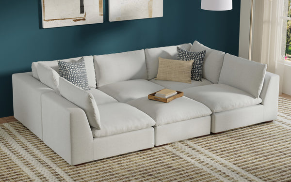 Simpli Home Pit Sectional Sofa In Performance Fabric