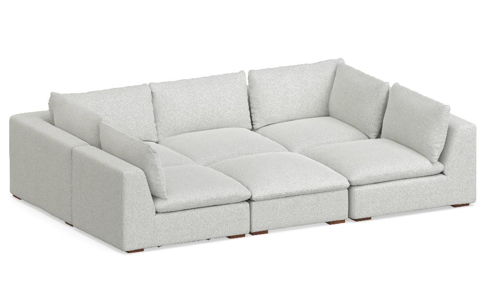 simpli home Pit Sectional Sofa in Performance Fabric