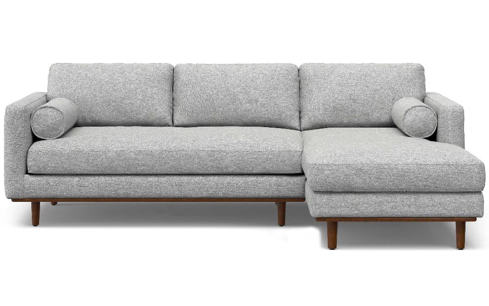 simpli home Right Sectional Sofa in Woven-Blend Fabric