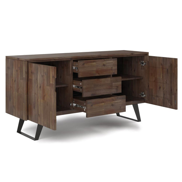 Simpli Home Sideboard Buffet In Rustic Natural Aged Brown