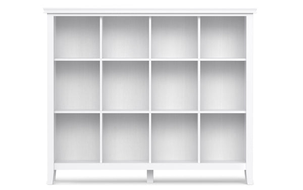 Simpli Home 12 Cube Bookcase In White