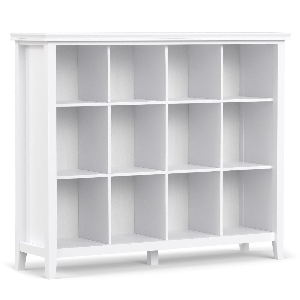 simpli home 12 Cube Bookcase in White