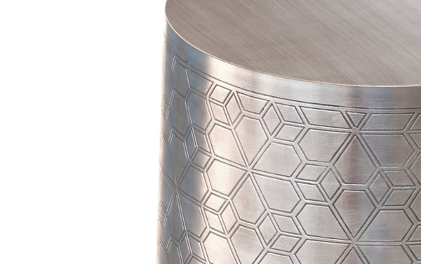 Simpli Home 15 Inch Geometric Pattern Accent Table