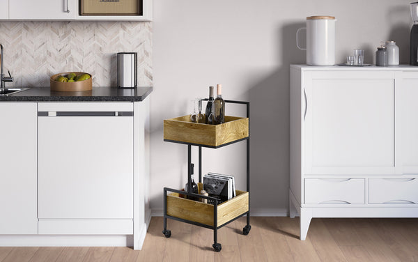 Simpli Home 16 Inch Bar Cart In Mango
