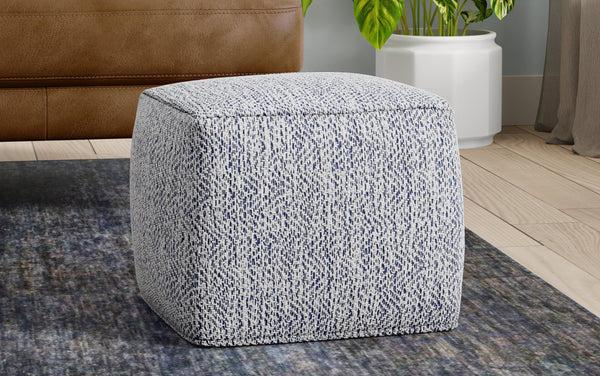 Simpli Home 18 Inch Square Pouf