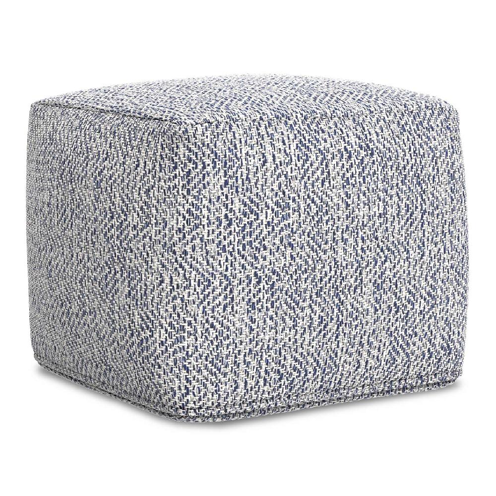 simpli home 18 inch Square Pouf