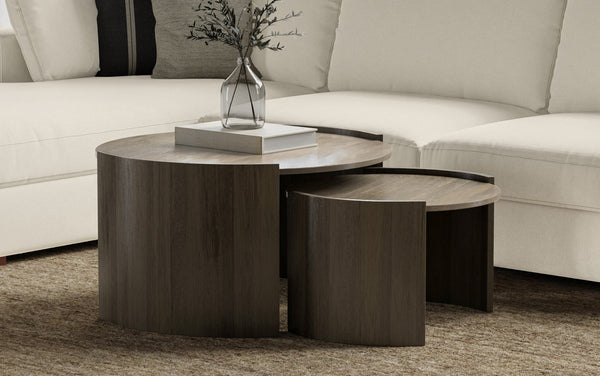 Simpli Home 2 Piece Nesting Table