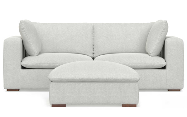 Simpli Home 2 Seater Sofa And Ottoman
