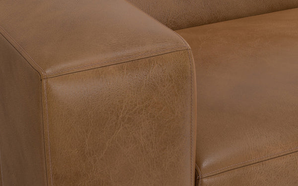 Simpli Home 2 Seater Sofa In Genuine Leather