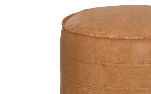 Simpli Home 20 Inch Round Pouf