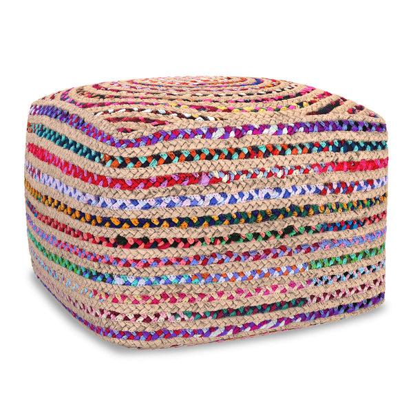 Simpli Home 20 Inch Square Pouf