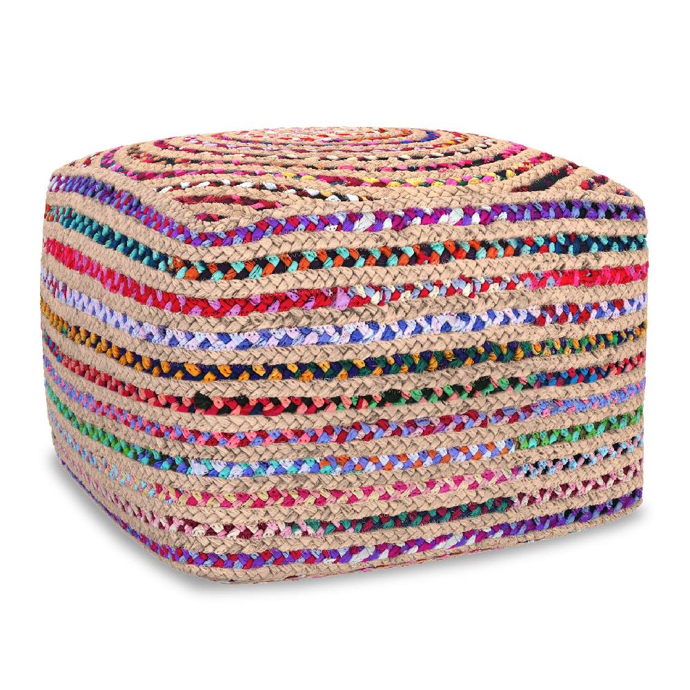 simpli home 20 inch Square Pouf