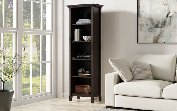 Simpli Home 24 Inch 5 Shelf Bookcase