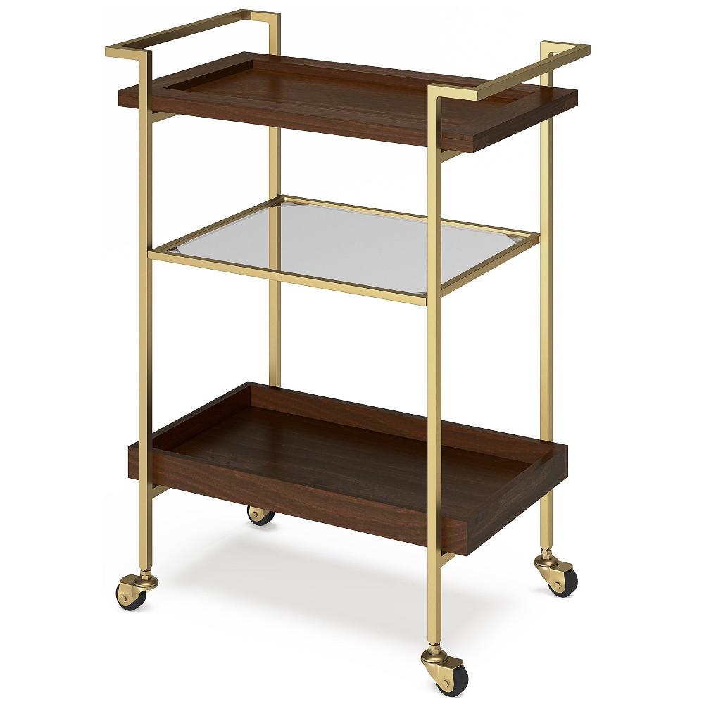 simpli home 26 inch Bar Cart in Mango