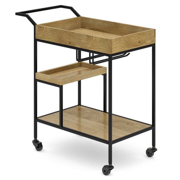 Simpli Home 29 Inch Bar Cart In Mango