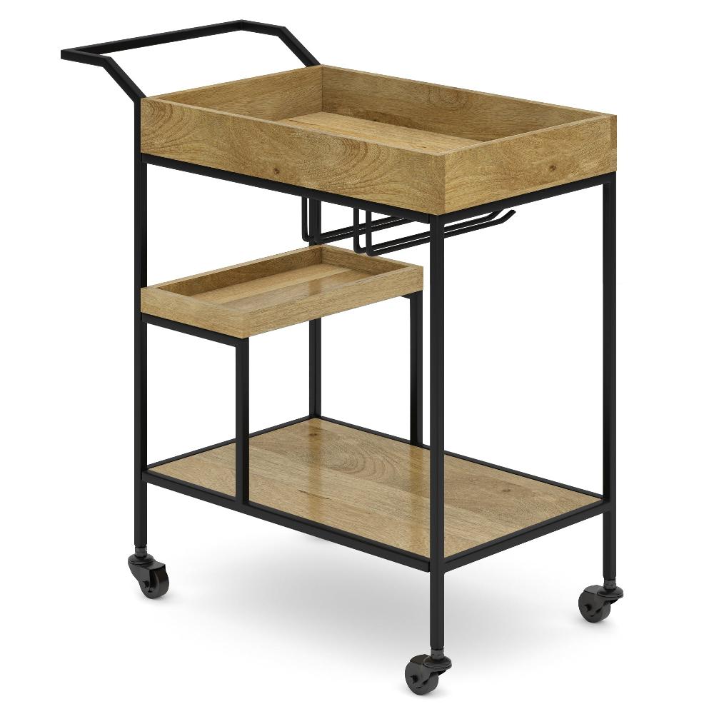 simpli home 29 inch Bar Cart in Mango