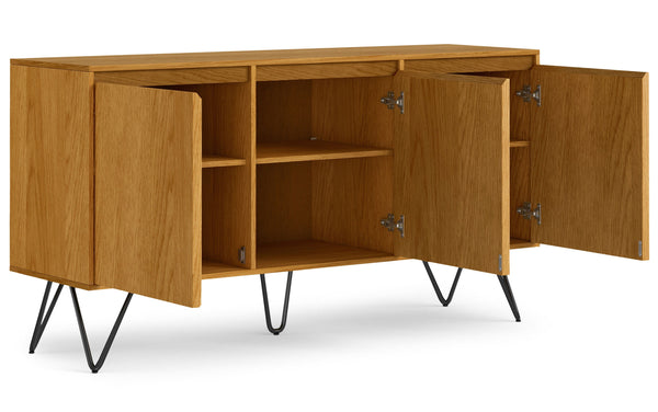 Simpli Home 3 Door Sideboard Buffet In Oak