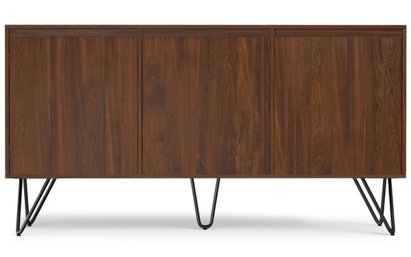 Simpli Home 3 Door Sideboard Buffet In Walnut