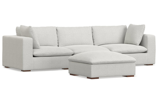 Simpli Home 3 Seater Sofa And Ottoman